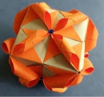 Кусудама с завитками. Кубик из бумаги оригами. Kusudama. Origami Paper Cube  | Оригами, Идеи для поделок, Поделки